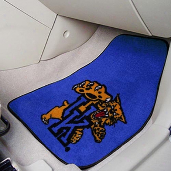 Kentucky Wildcats Royal Blue 2-piece Carpet Car Mat Set