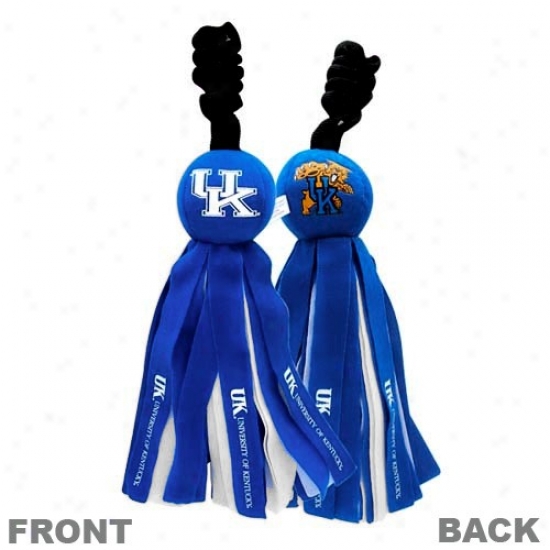 Kentucky Wildcats Royal Blue Pludh Pompom Squeaker Dog Toy