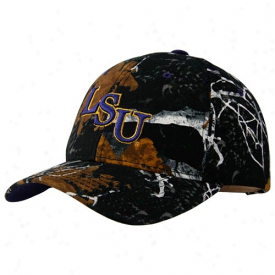 Louisiana State Tiger Merchandise: Zephyr Louisiana Pomp Tiger Black Youth Graphic Big Game Adjustable Hat