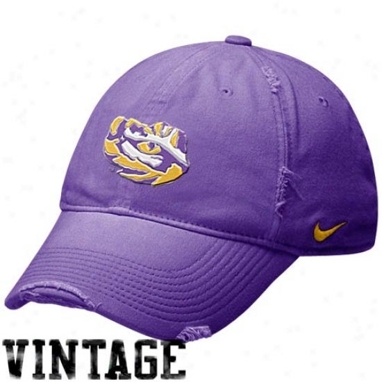 Louisiana State University Gear: Nike Louisiana State Universiry Purple Relaxed Vintage Flex Fit Hat