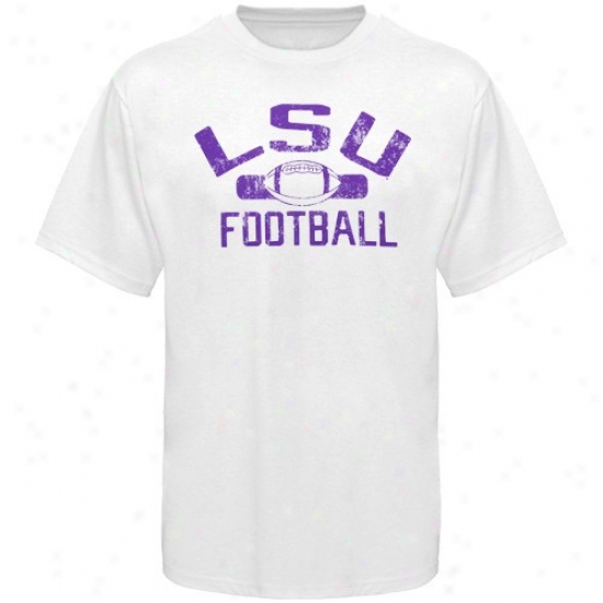 Louisiana State University Tshirts : Louisiana State University White Varsity Football Tshifts