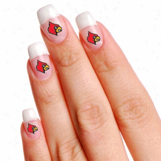 Louisville Cardinals 4-pack Transitory Nail Tattoos