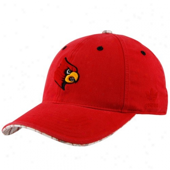 Louisville Cardinals Hats : Adidas Lpuisville Cardinals Cardinal Slope Flex Fit Hats