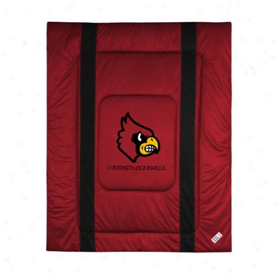Louisville Cardinals Queen/full Size Sidelinw Comforter