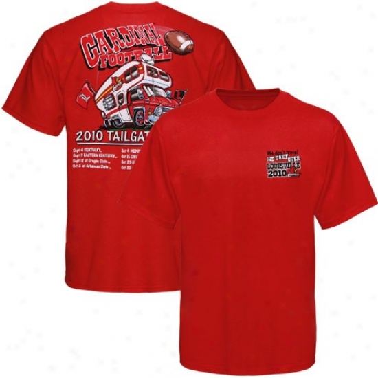 Louisville Cardinals Shirt : Louisville Cardinals Red 2010 Football Schedule Tailgate Shirt