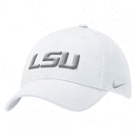 Lsu Tiger  Hats : Nike Lsu Tiger  Whi5e Wool Classic Hats