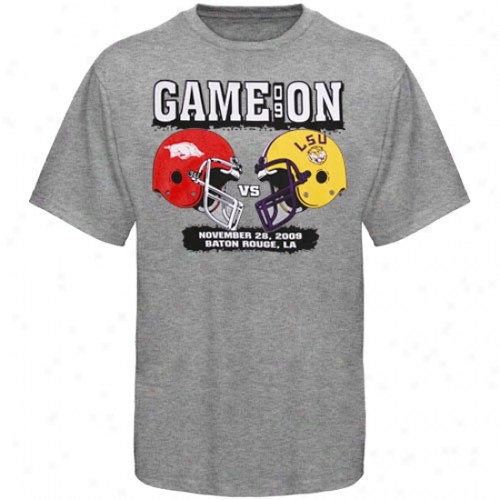 Lsu Tiger  Tshirts : Arkansas Razorbacks Vs. Lsu Tiger  2009 Ash Game On Tshirts