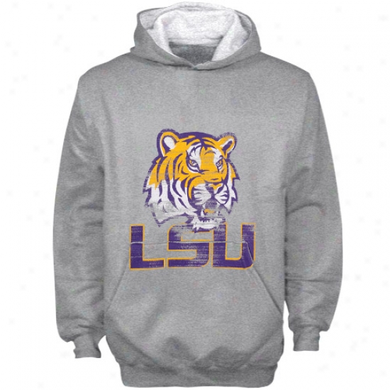 Lsu Tigers Sweatsshirts : Champion Lsu Tigers Youth Ash Powerblend Sweatshirts