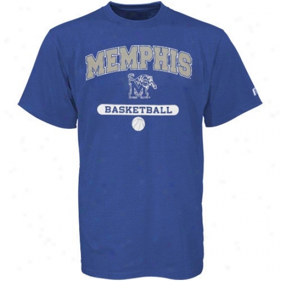 Memphis Tigers Apparel: Russell Memphis Tigers Royal Blue Basketball T-shirt