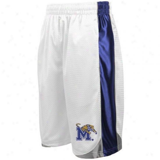 Memphis Tigers White Vector Workout Shorts