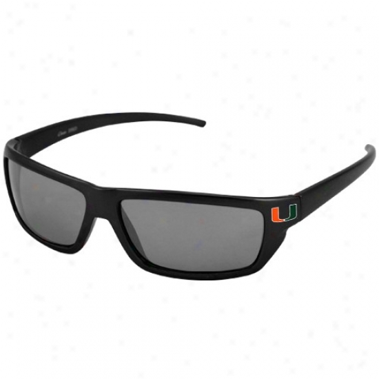 Miami Hurricanes Black Team Logo Sunglasses