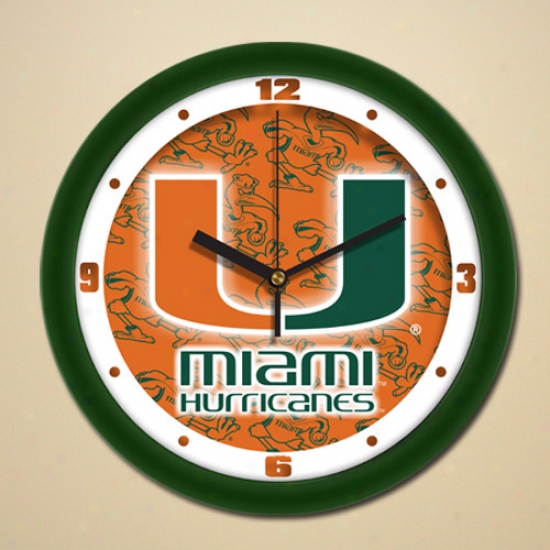 Miami Hurricanes Dimension Wall Clock