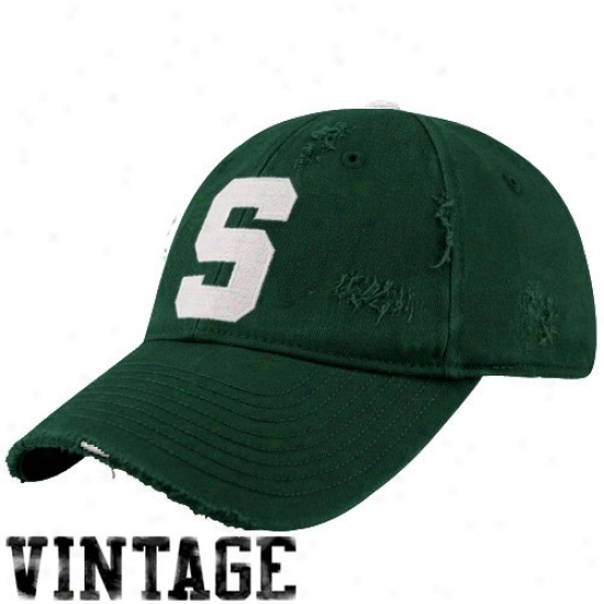 Michigan State Hat : Top Of The World Michigan State Green Cellar 1-fit Hat