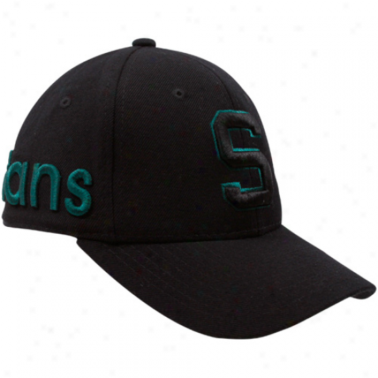 Michigan State Spartans Gear: Zephyr Michigan State Spartans Black Marquee Fitted Hat