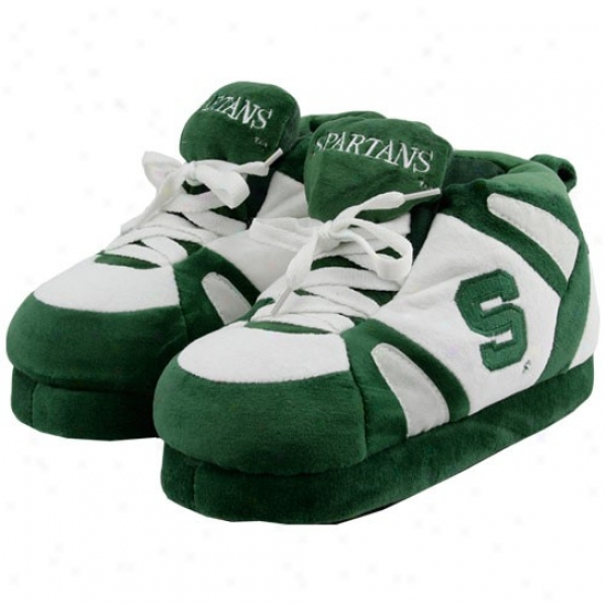Michigan State Spartans Green Sneaker Slippers