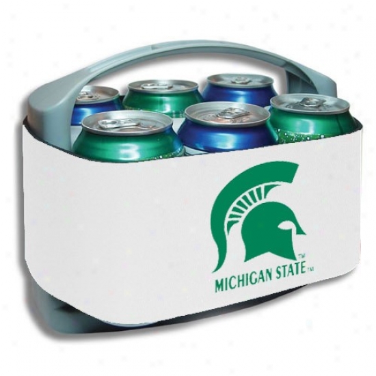 Michigan State Spartans White Cool Six Cooler