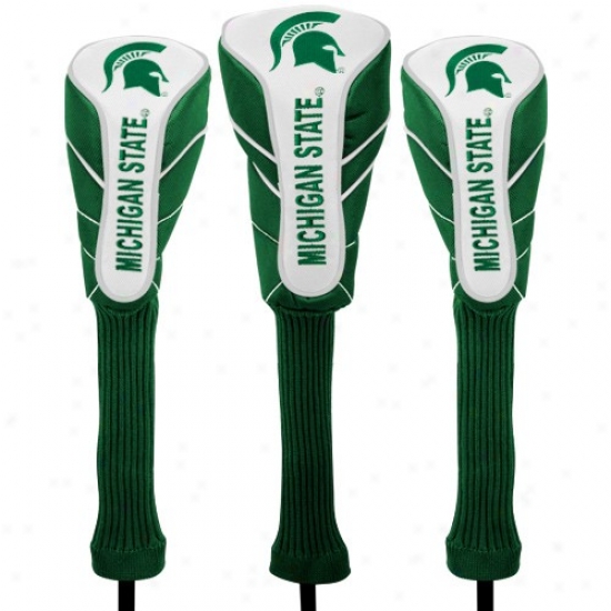 Michigan State Spartans White Three-pack Golf Club Headcovers