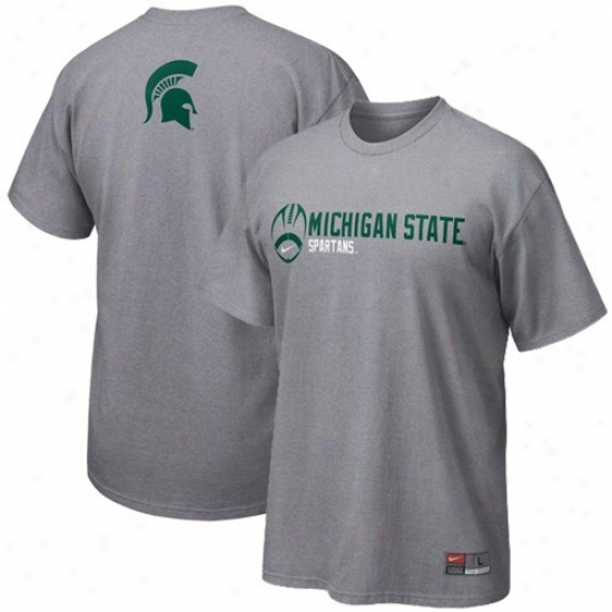 Michugan State Tshirts : Nike Michigan State Ash Practice Tshirts