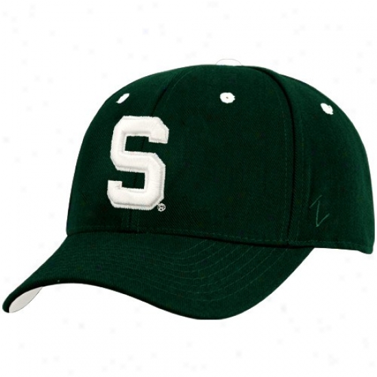 Michigan State Universig Merchandise: Zephyr Michigan State University Green Team Log0 Z-fit Hat