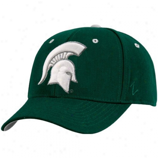 Michigan State University Merchandise: Zephyr Michigan State University Youth Green Logo Z-fit Flex Fit Hat