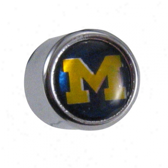Michigan Wolverines College Cappers Tire Valve Stem Covers