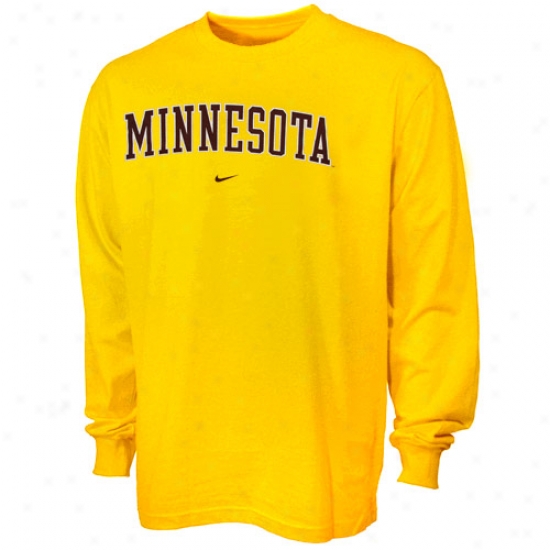 Minnesota Golden Gophers T Shirt : Nike Minnesota Golden Gophers Gold College Classic Long Sleeve T Shirt