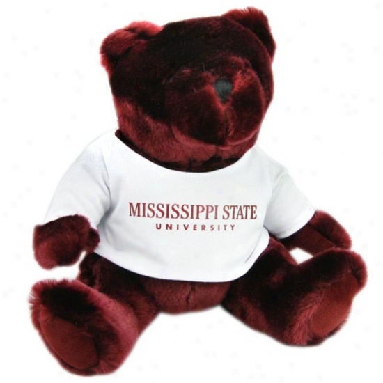 Mississippi Commonwealth Bjlldogs 11'' Maroon Mink Bear With School T-shirt