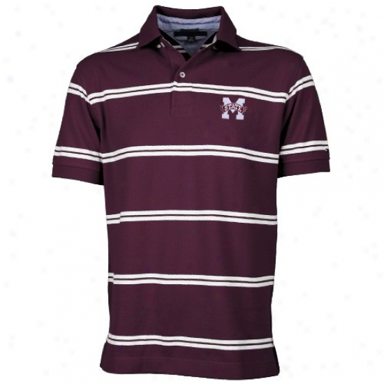 Mississippi State Bulldogs Golf Shirt : Tommy Hilfiger Mississippi State Bulldogs Maroon East Cliff Golf Shirt