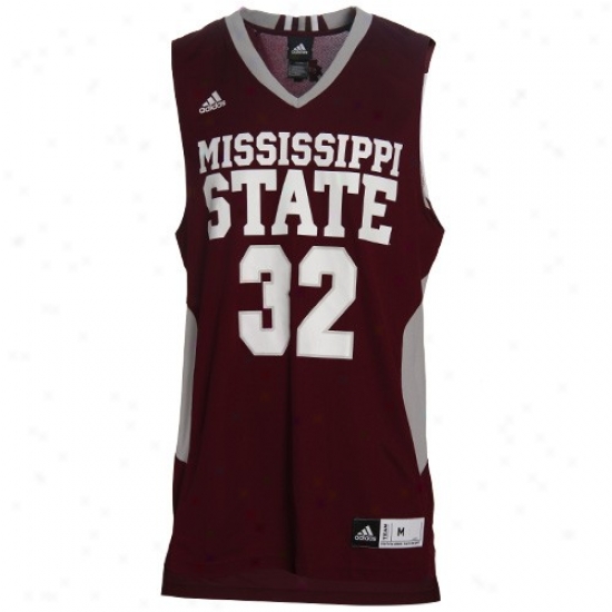 Mississippi State Bulldogs Jerseys : Adidas Mississippi State Bulldogs #32 Maroon Replica Basketball Jerseys
