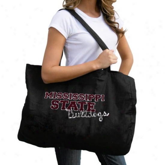 Mississippi State Bulldogs Ladies Black Katie Tote Bag