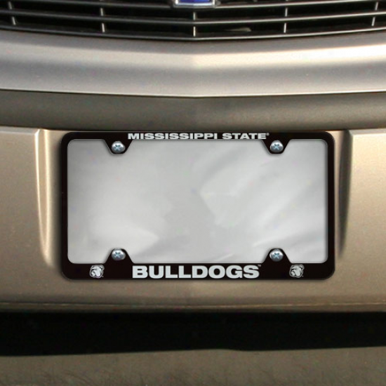 Mississippi State Bulldogs Maroon Engraved License Plate Frame