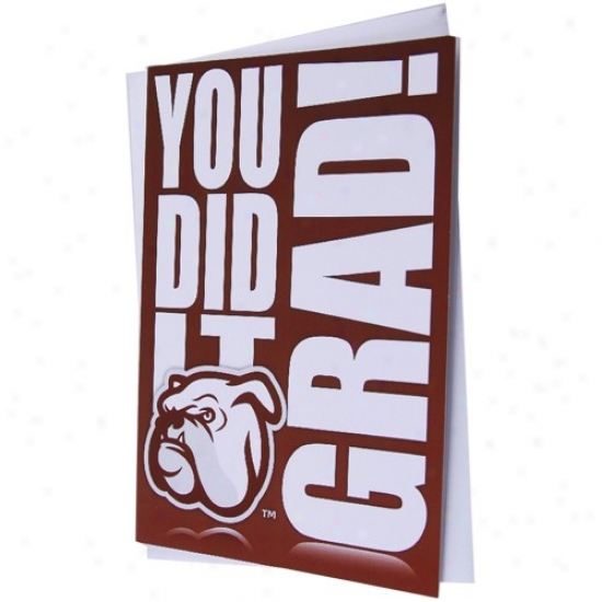 Mississippi State Bulldogs Team Logo Graduation Card