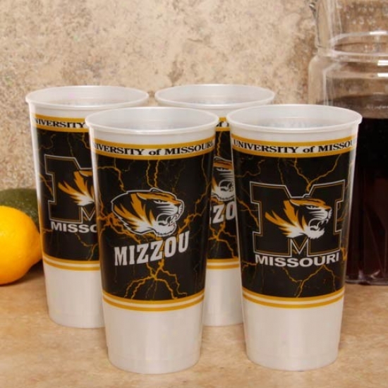 Missouri Tigers 4-pack 24oz. Plastic Souvenir Cups