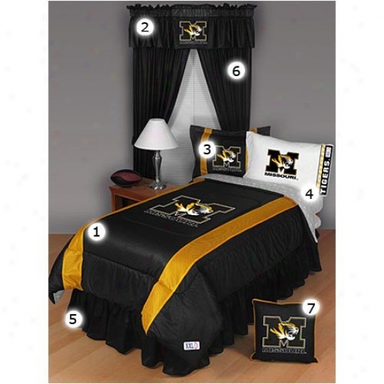 Missouri Tigers Full Size Sideline Bedroom Set