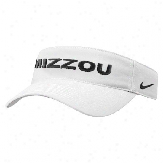 Missouri Tigers Hats : Nike Missouri Tigers White Training Camp Visor