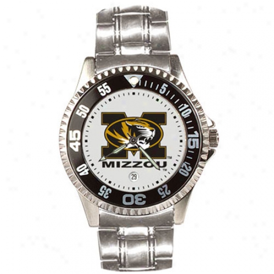 Mizzou Tiger Watch : Mizzou Tiger Men's Competitor Watch W/stainless Steel Band
