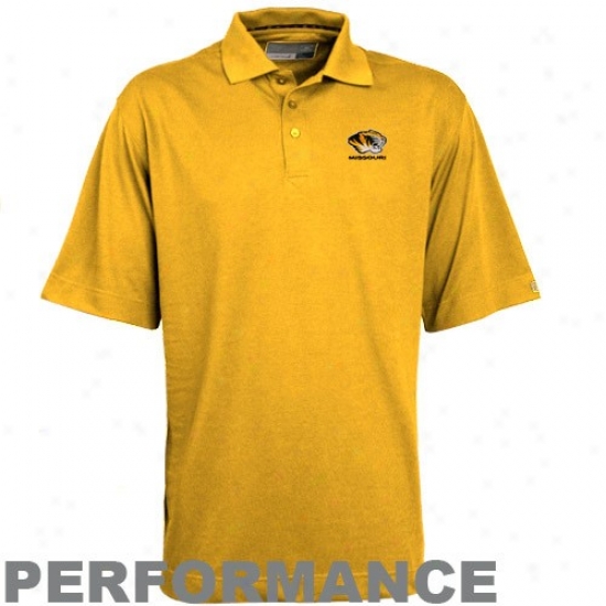 Mizzou Tigers Clothes: Cutter & Buck Mizzou Tigers Gold Drytec Championship Perforamnce Polo