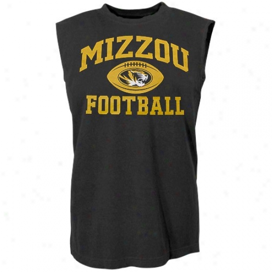 Mizzou Tigers T Shirt : Mizzou Tigers Black Old School Football Sleeveless T Shirt