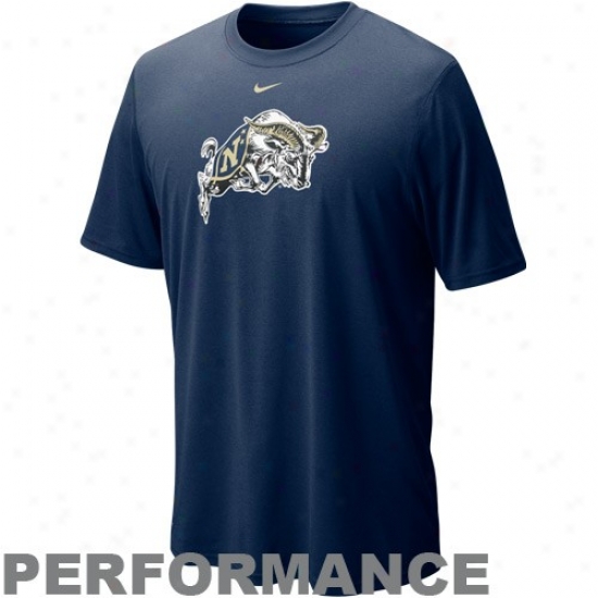 Navy Midshipmen Attire: Nike Navy Midshipmen Navy Blue Legend Logo Performance T-shirt