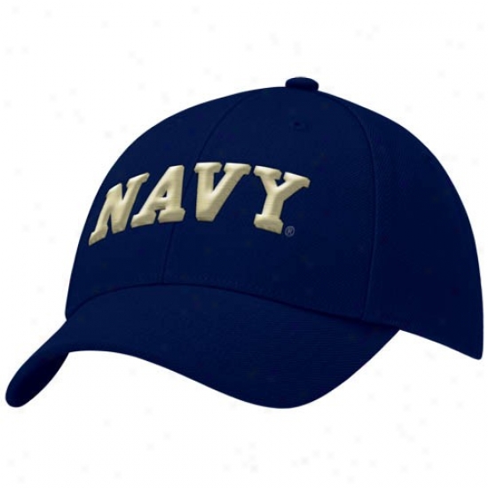 Navy Midshipmen Merchandise: Nike Navy Midshipmen Navy Swoosh Ii Flex-fit Hat