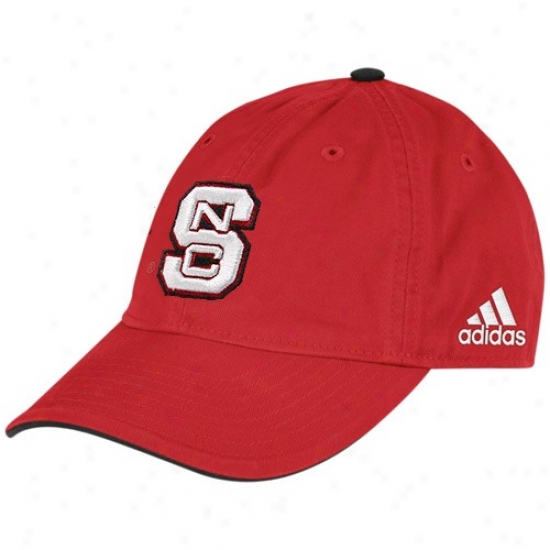 Nc State Wolfpack Caps : Adidas North Carolina State Wolfpack Coaches Red Adjustable Slouch Caps