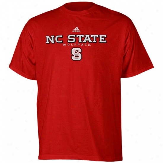 Nc State Wolfpack T Shirt : Adidas North Carolina State Wolfpack Red True Basic T Shirt