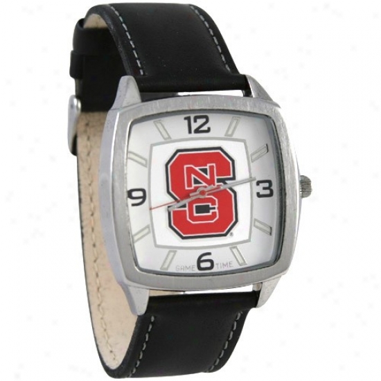 Nc State Wolfpack Wrist Watch : North Carolina State Wolfpack Leather Banded Retro Wrisy Watch