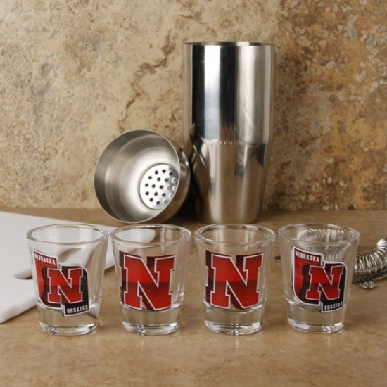 Nebraska Cornhuskers 4-pack Enhanced High Definition Design Range Glass Sett