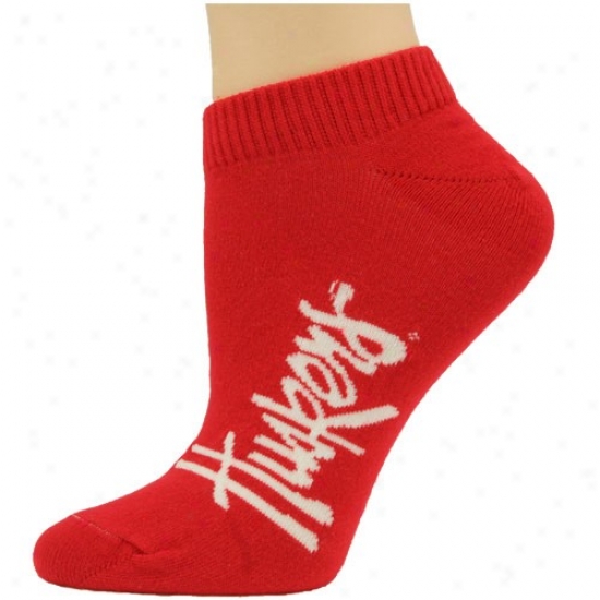 Nebraska Cornhuskers Ladies Scarlet Team Name Ankle Socks