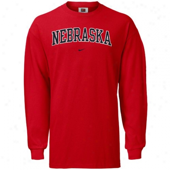Nebraska Tshirt : Nike Nebraska Red Classic College Long Sleeve Tshirt