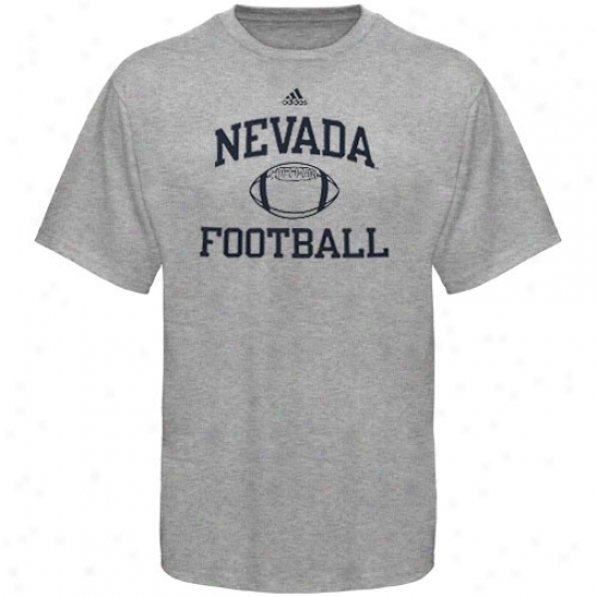 Nevada Wolf Pack Shirts : Adidas Nevada Wolf Pack Ash Collegiate Football Shirts