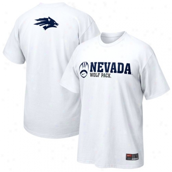 Nevada Wolf Pack Tees : Nike Nevada Wolf Pack White Practice Tees