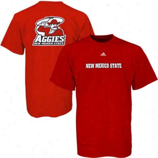 New Mexico State Aggies Tshirts : Adidas New Mexico State Aggies Red Pre-school Prime Time Tshirts