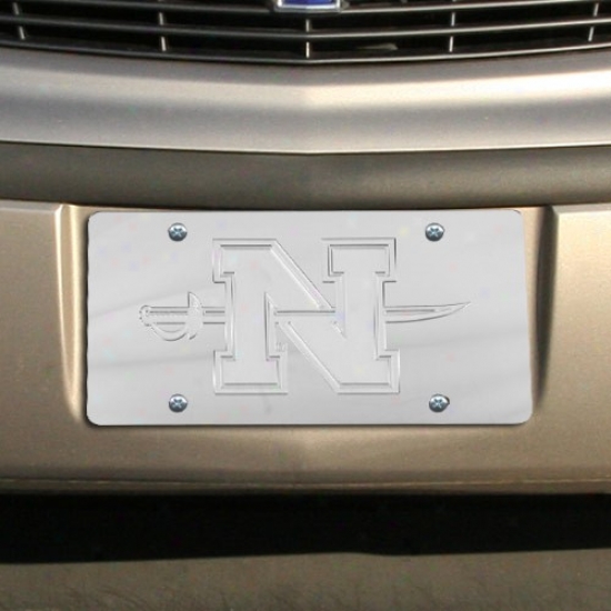 Nicholls State Colonels Silver Mirrored License Plate